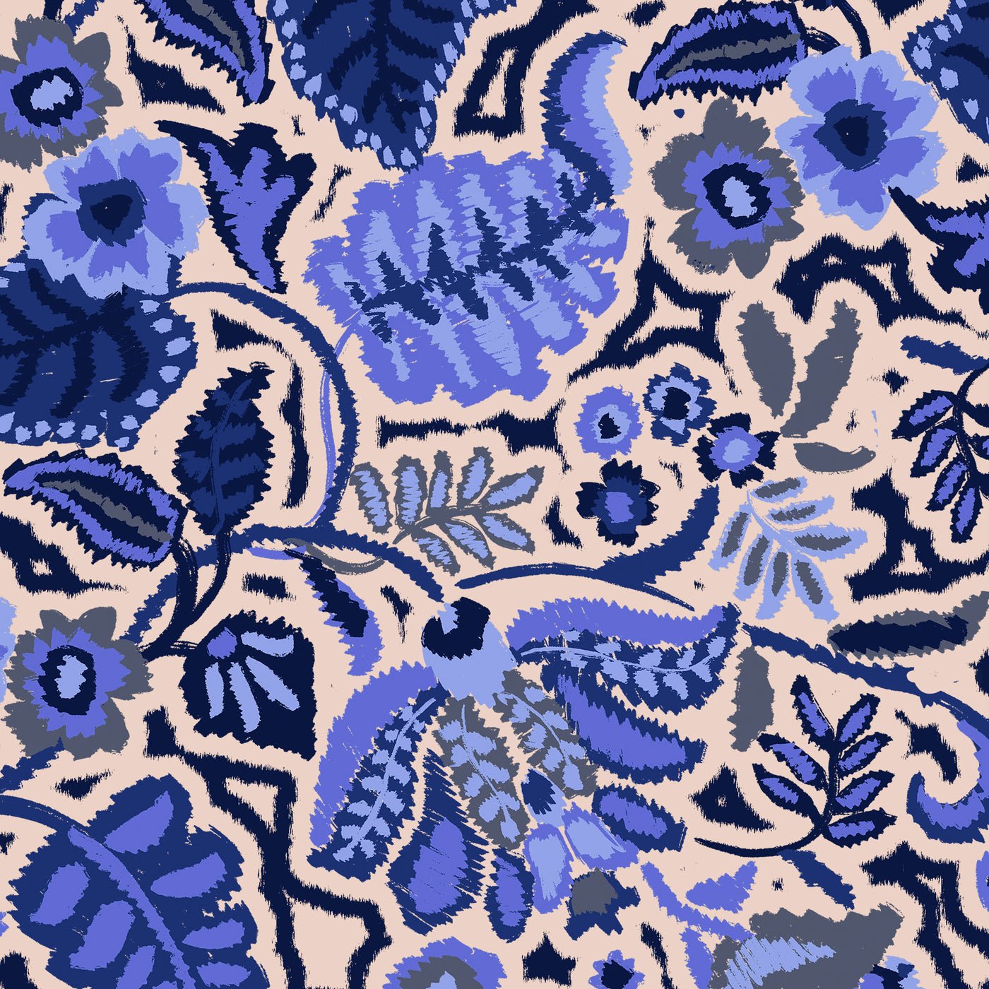 Kastel Denmark Flutter Sleeve Navy Foliage