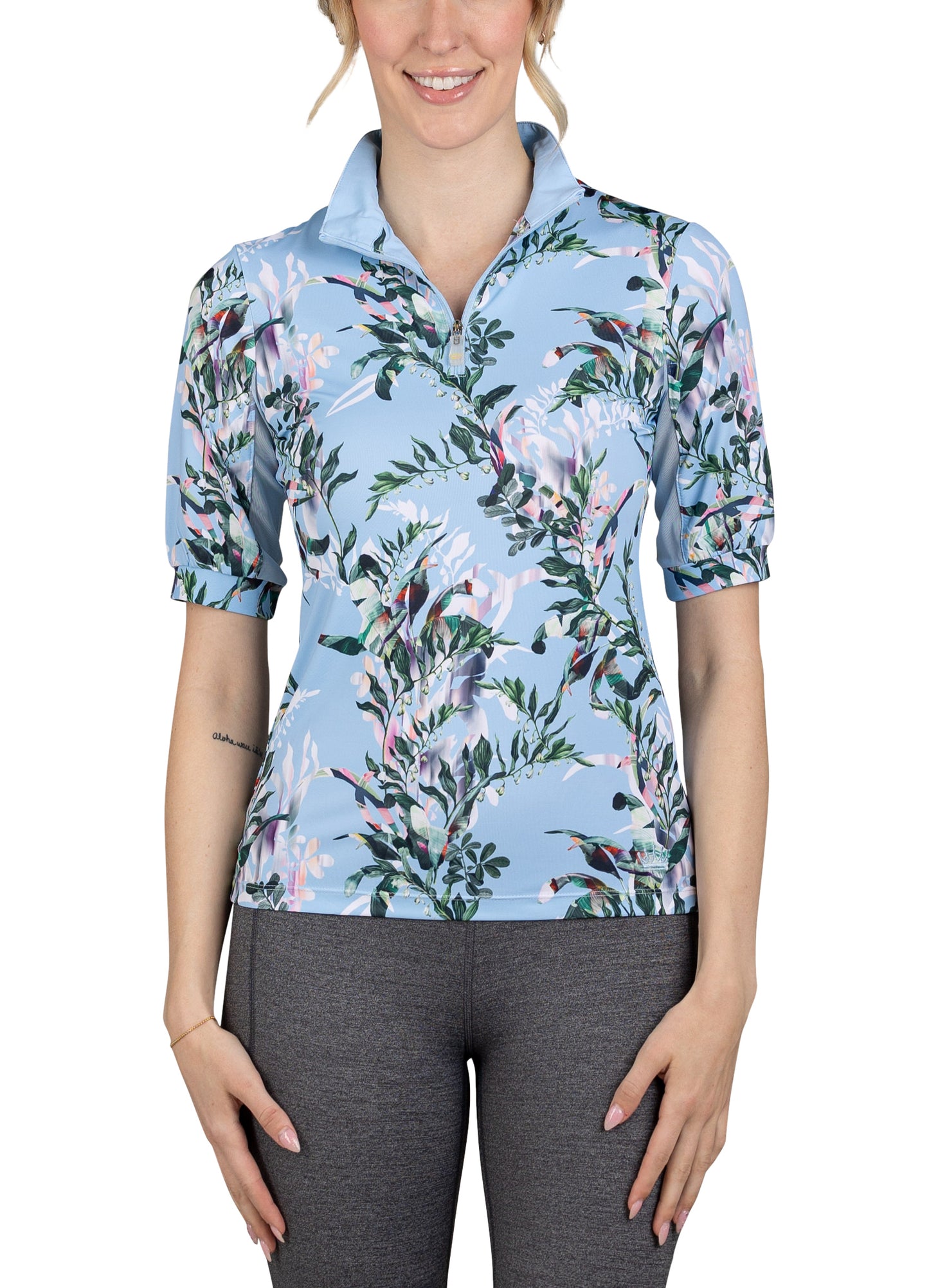 Elbow Sleeve Canal Blue Floral