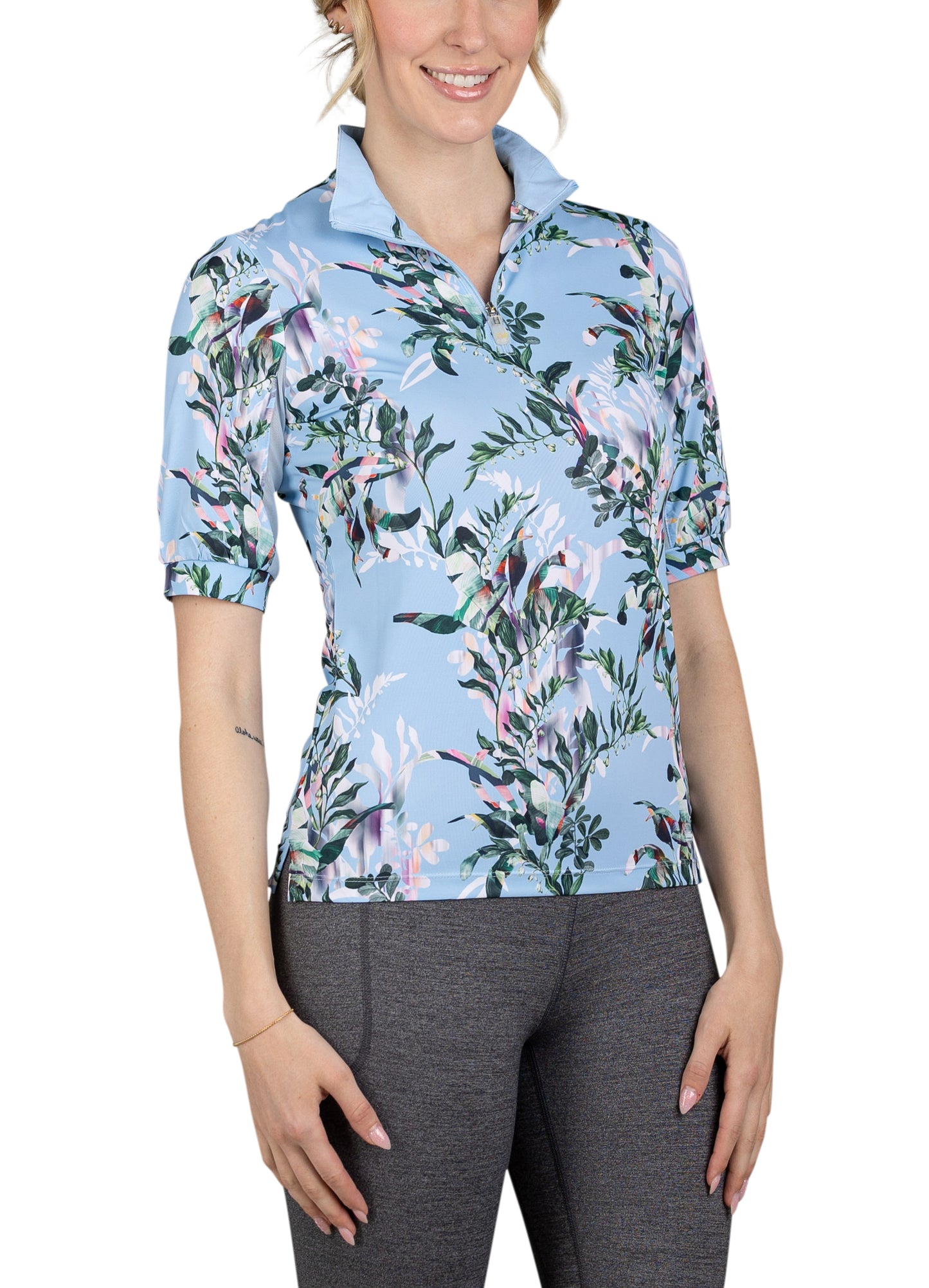 Elbow Sleeve Canal Blue Floral