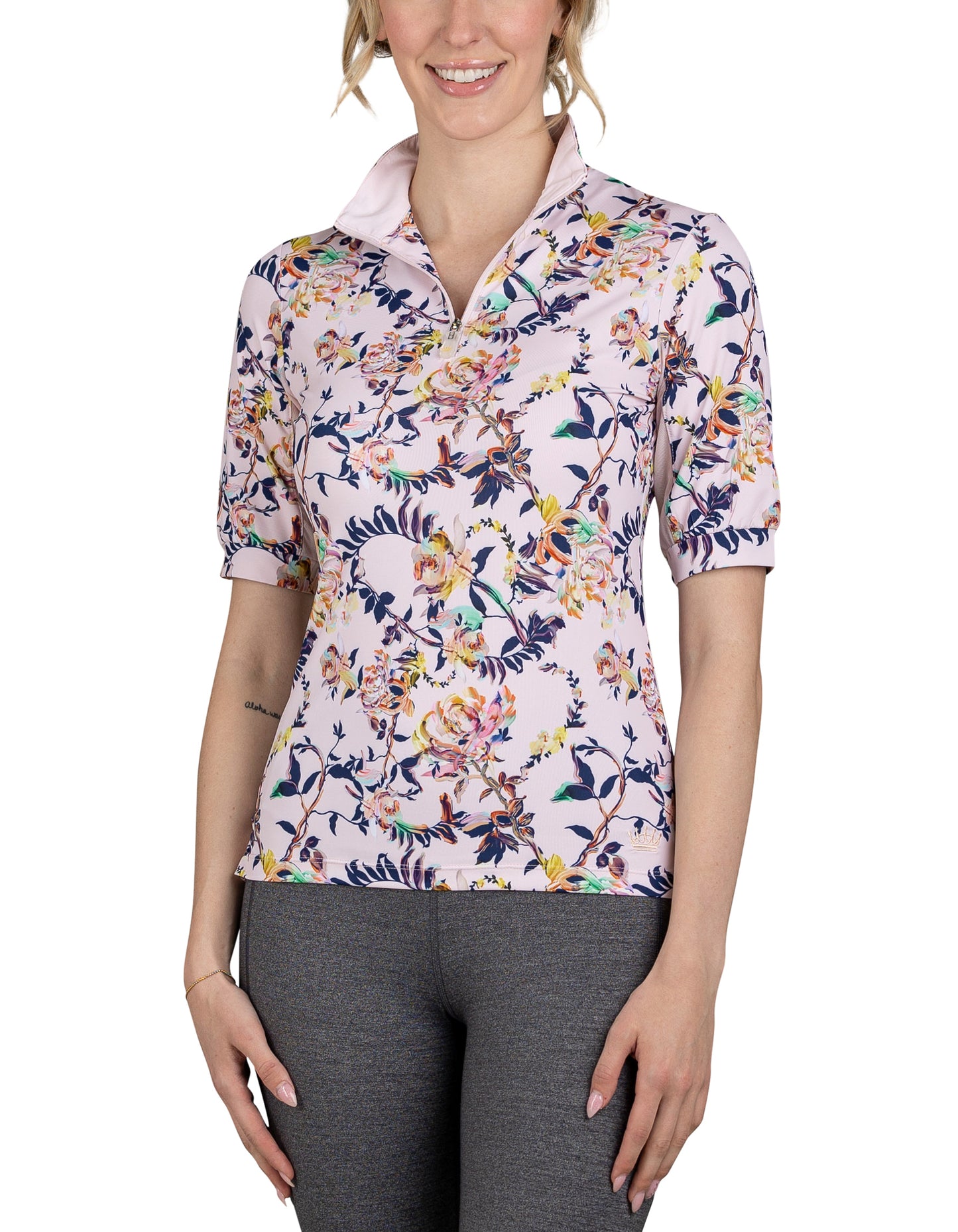 Elbow Sleeve Paintbrush Floral