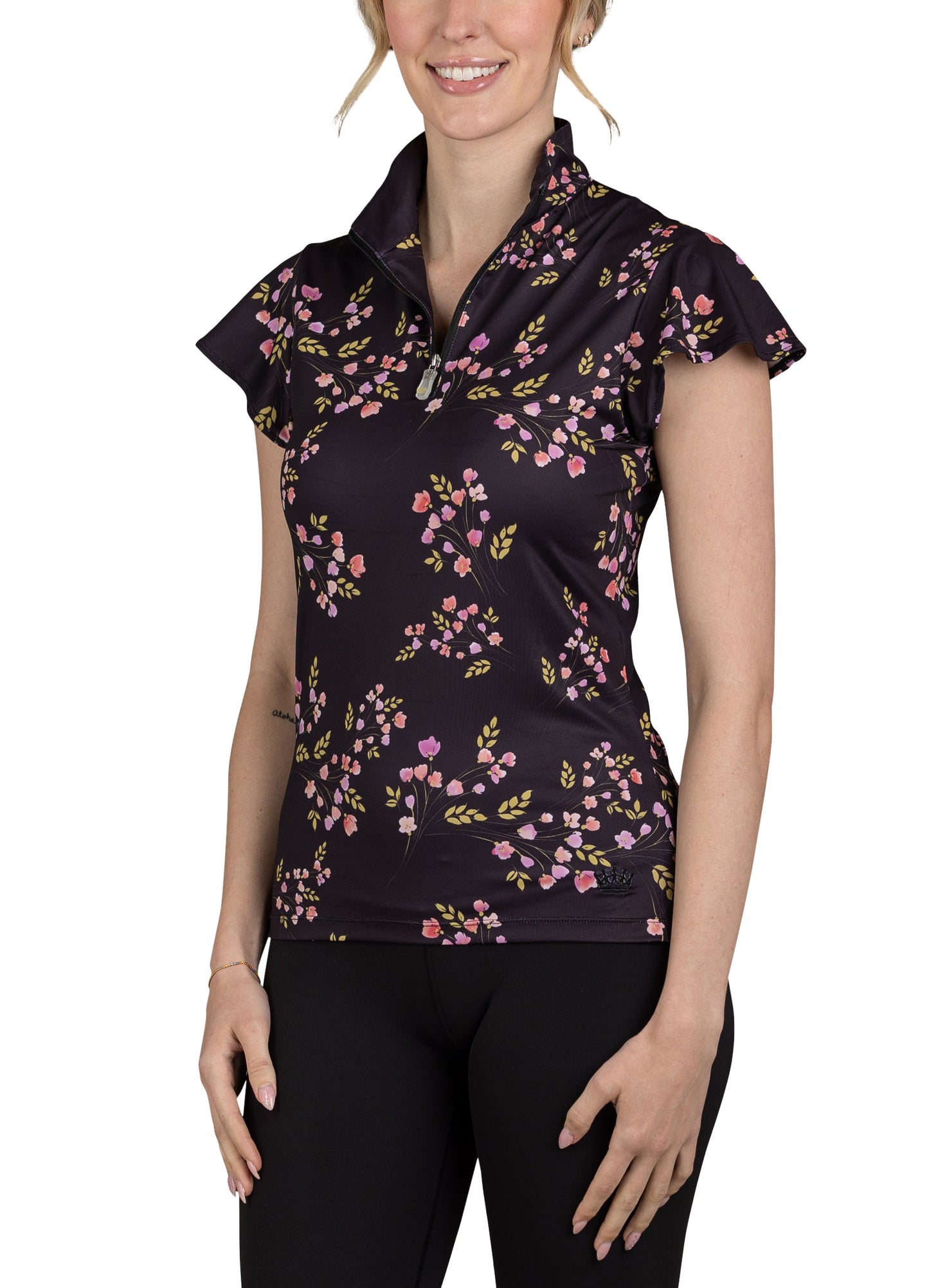 Flutter Sleeve Black Rose Bud