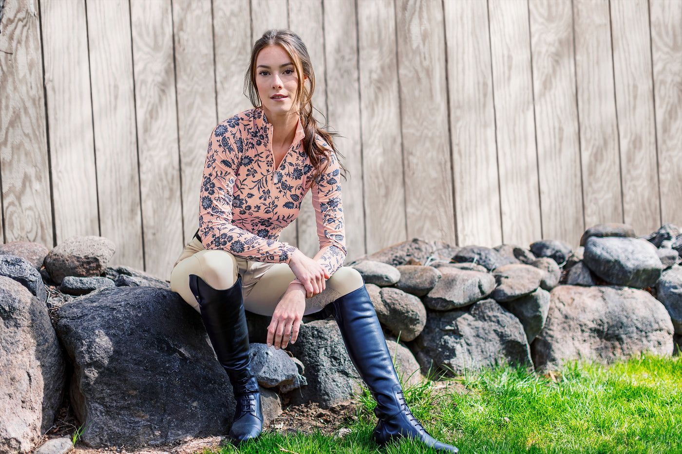 Kastel Denmark Long Sleeve Jacobean Peach Floral