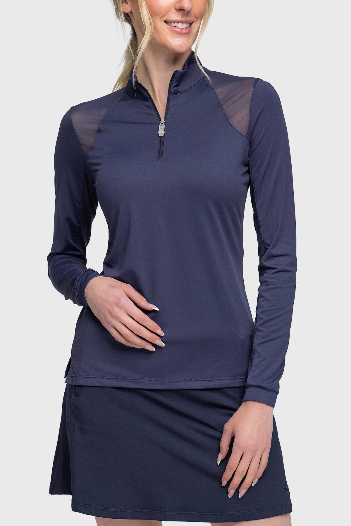 Kastel Sport Long Sleeve Navy Mesh Shoulder