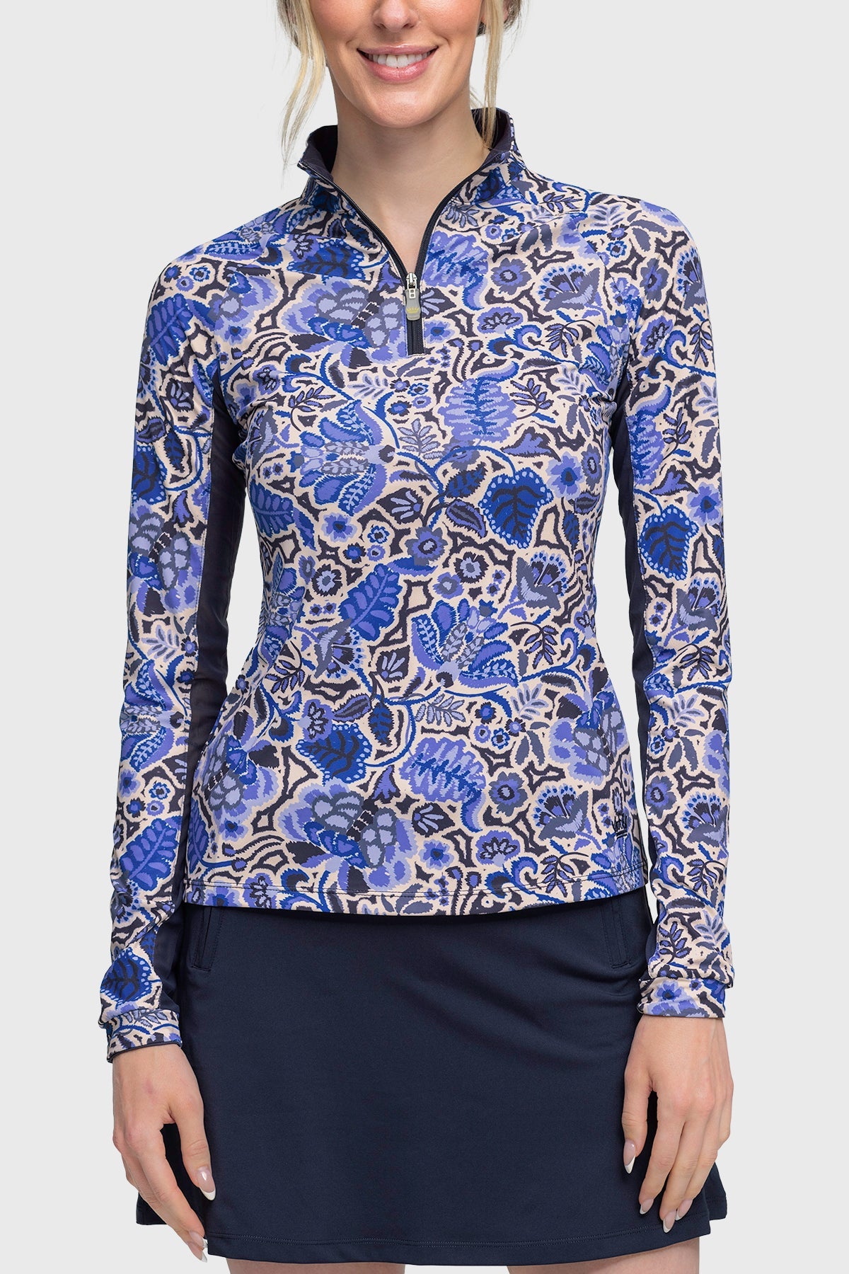 Kastel Denmark Long Sleeve Navy Foliage