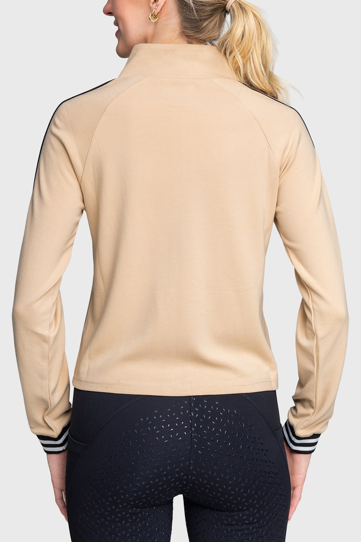 Kastel Denmark Long Sleeve Sand Track Jacket with Full Zip and Trim