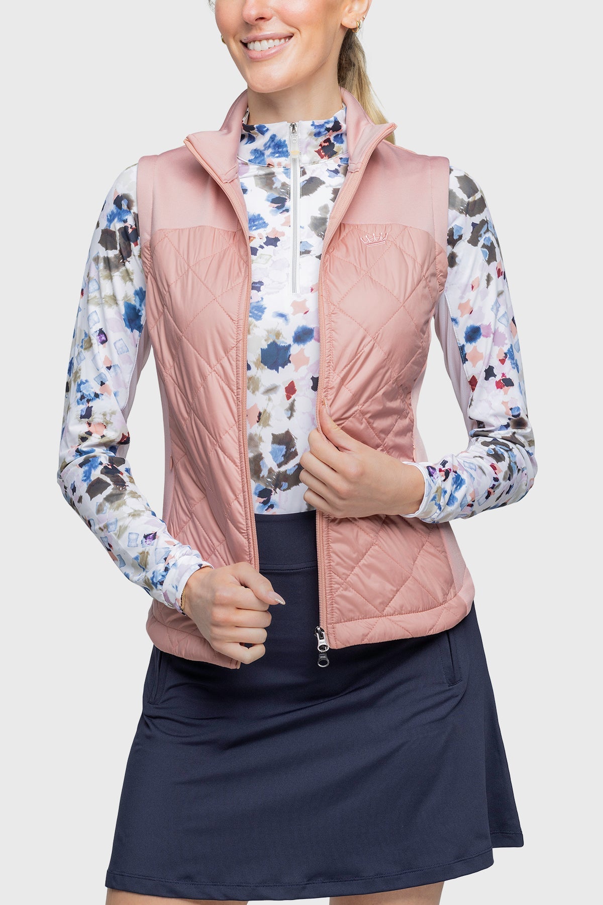 Kastel Denmark Full Zip Blush Quilted Vest