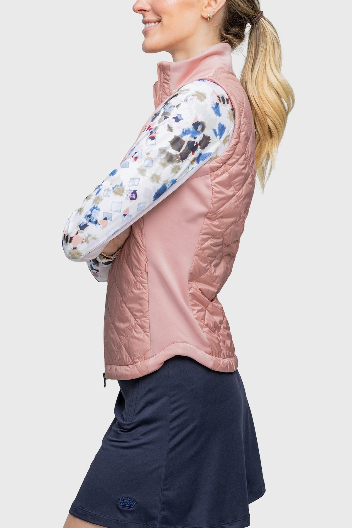 Kastel Denmark Full Zip Blush Quilted Vest