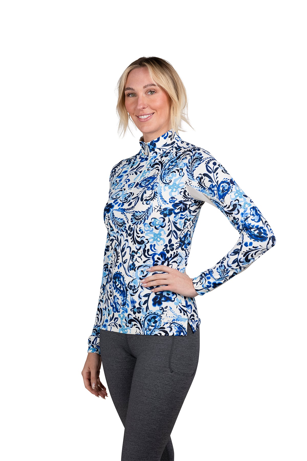 Kastel Denmark Long Sleeve Blue Ikat