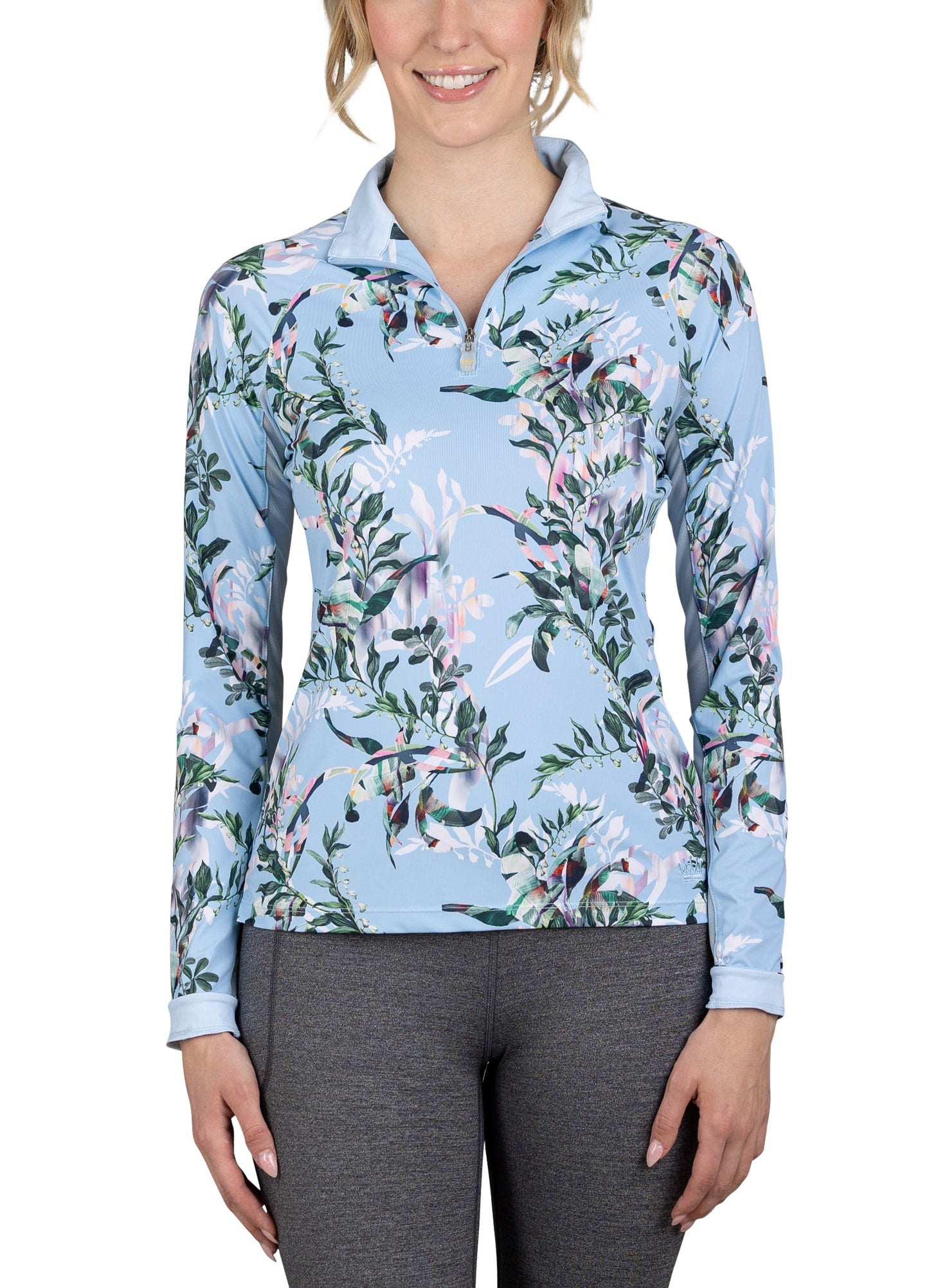 Long Sleeve Canal Blue Floral