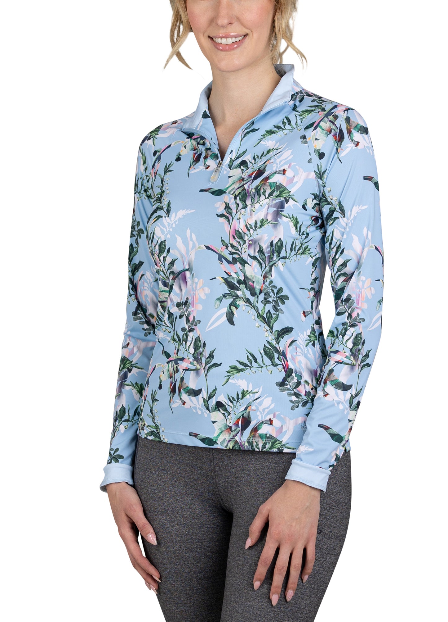 Long Sleeve Canal Blue Floral