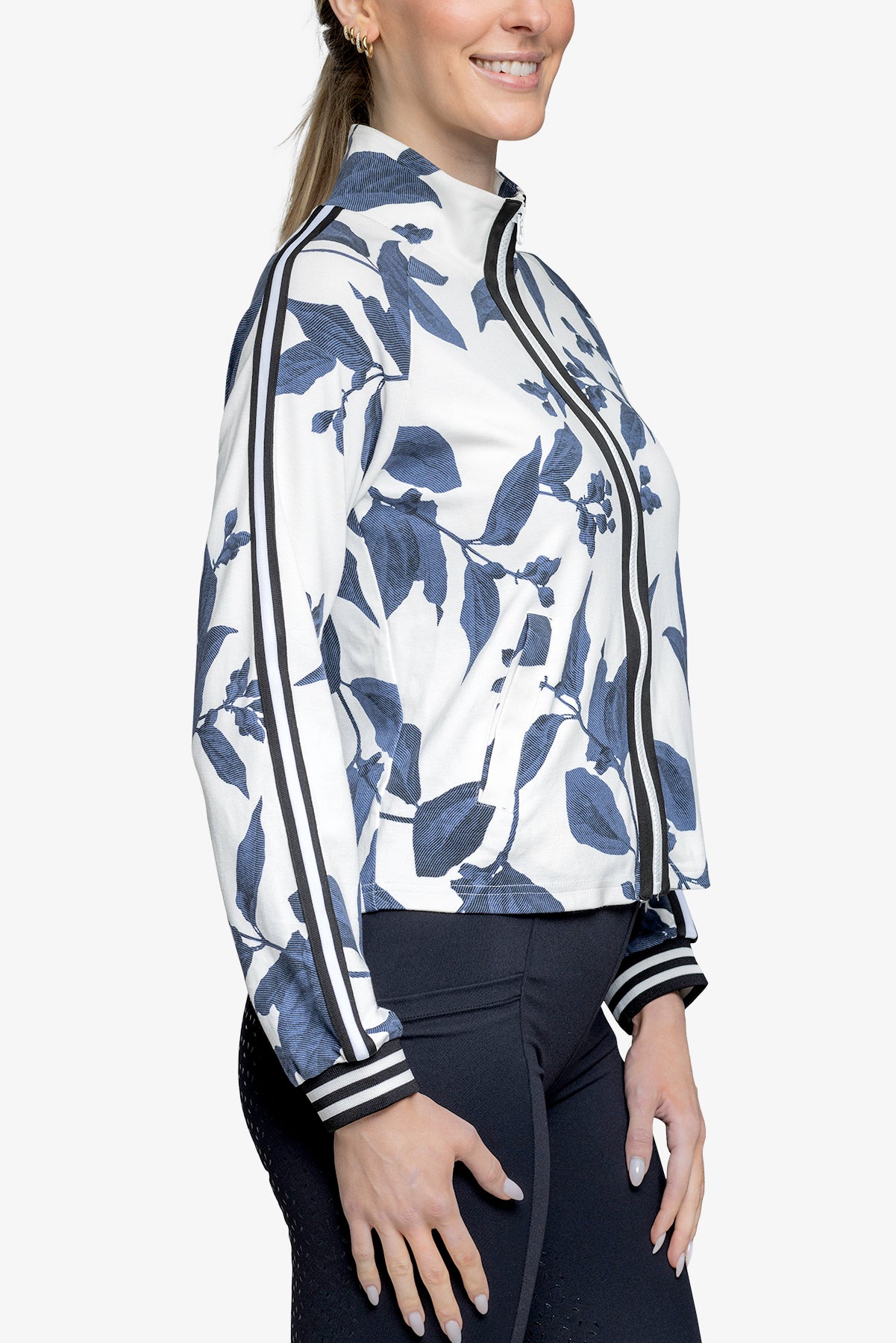 Kastel Denmark Track Jacket Indigo Lithograph Leaf