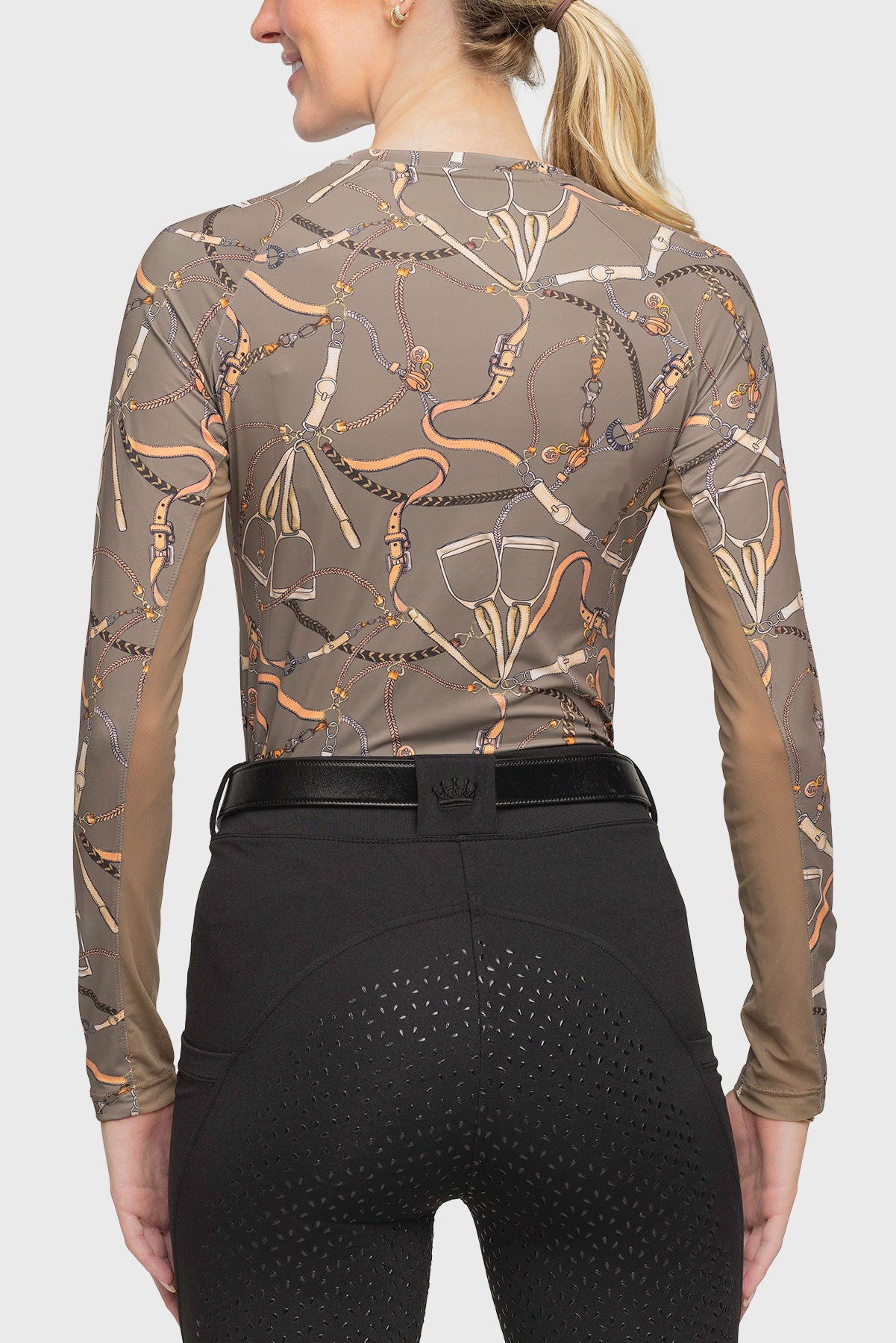 Kastel Denmark Long Sleeve Crew Neck Taupe Belts