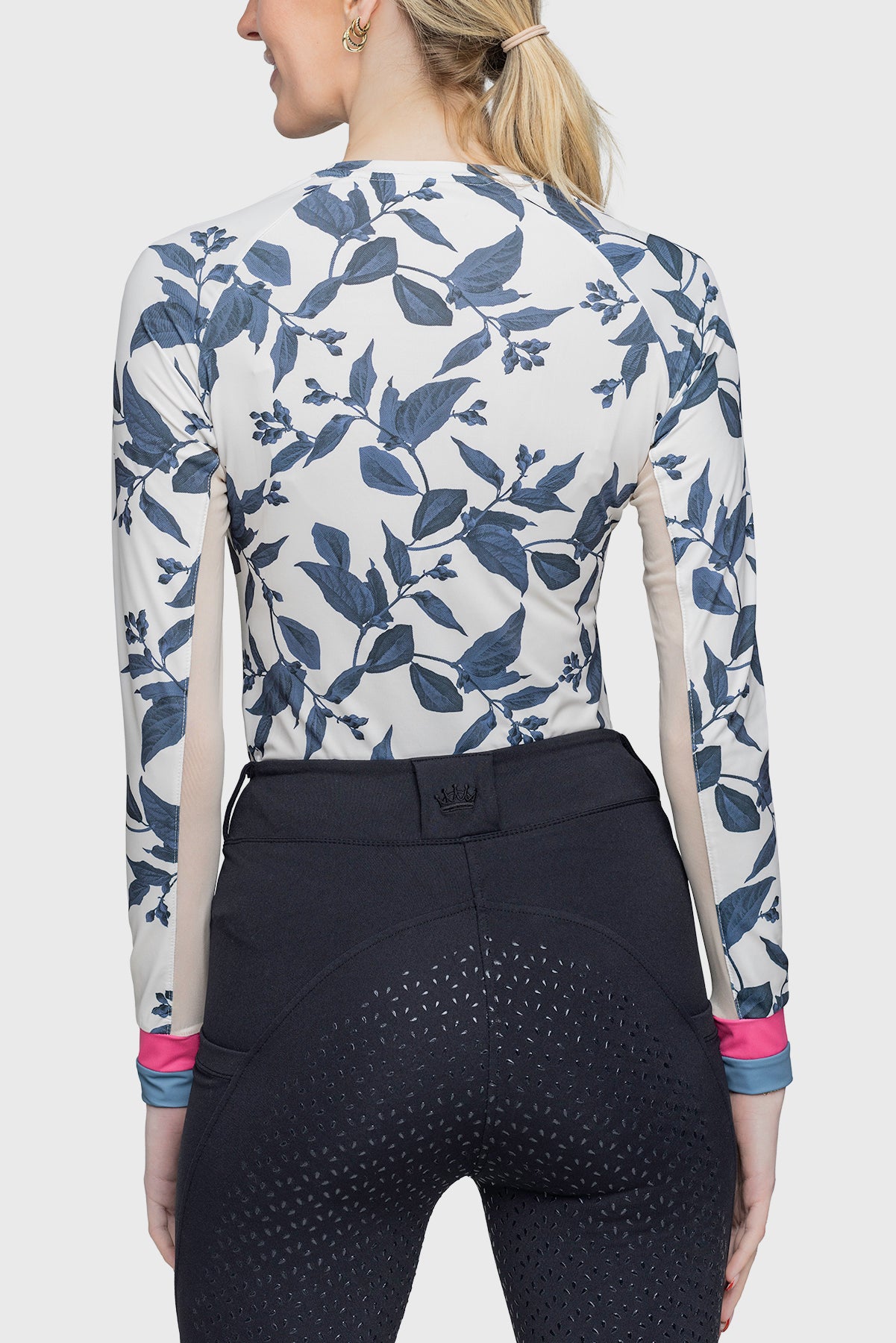 Kastel Denmark Crewneck Long Sleeve Indigo Lithograph Leaf