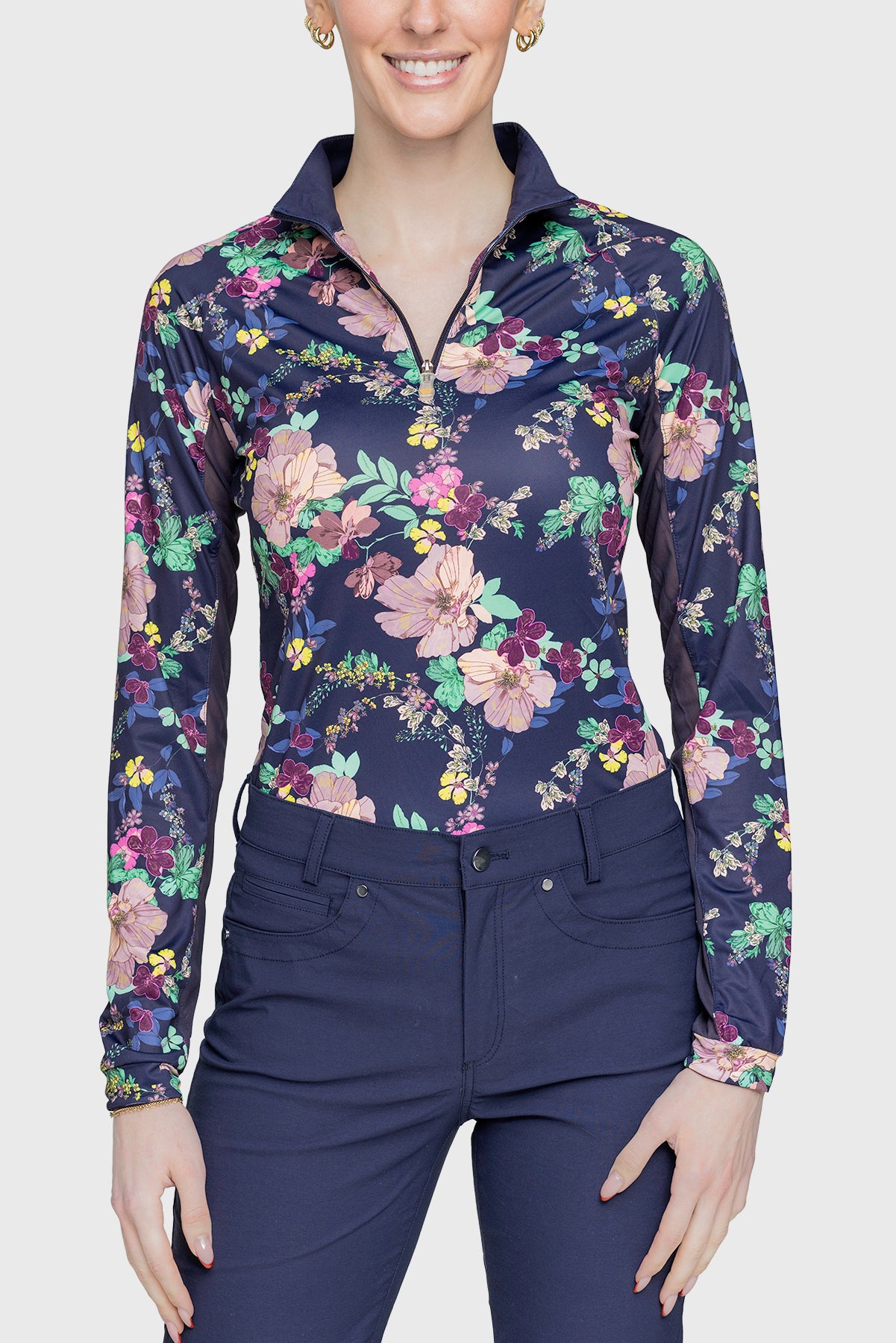 Kastel Denmark Long Sleeve Navy Lush Garden