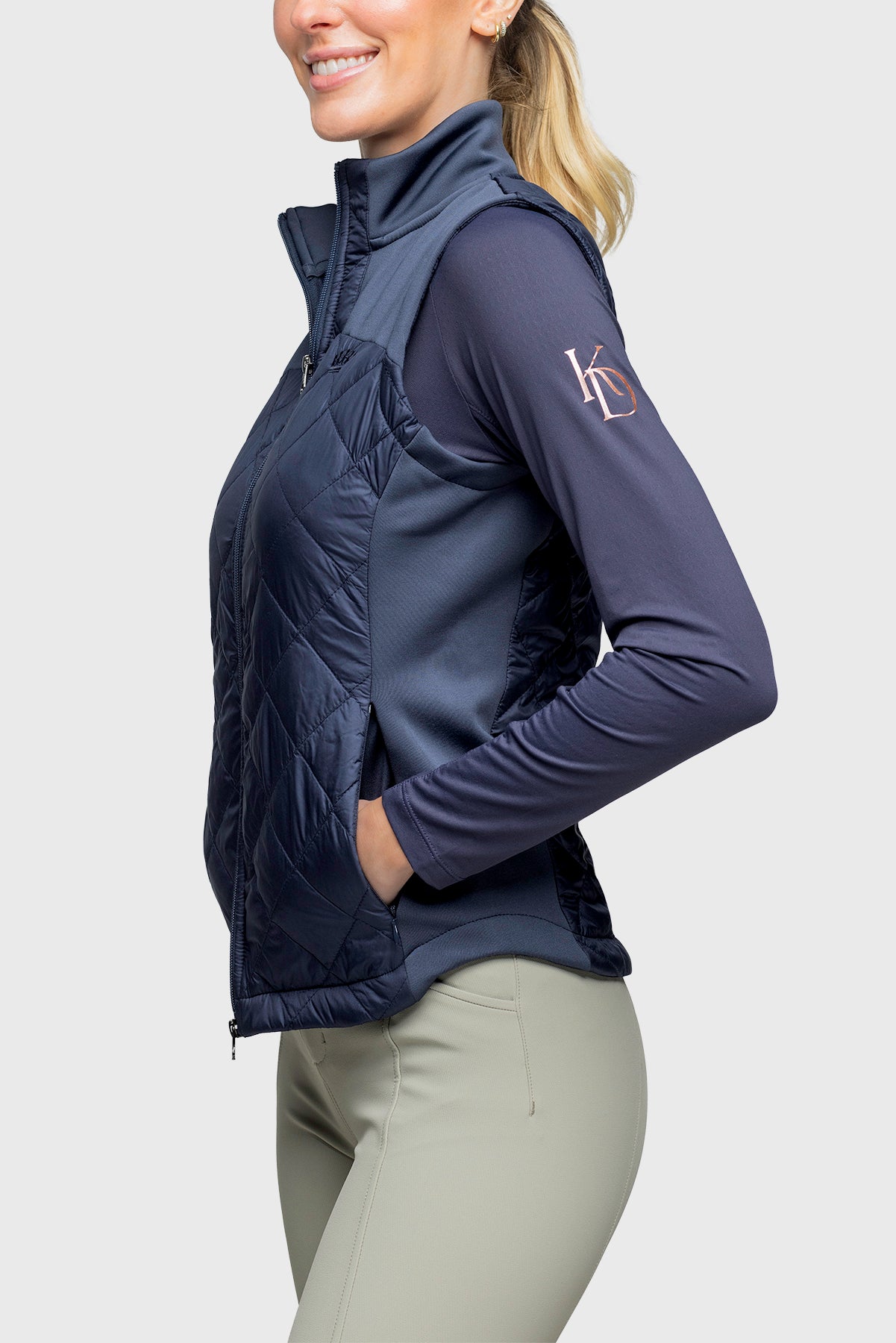 Kastel Denmark Quilted Vest Navy