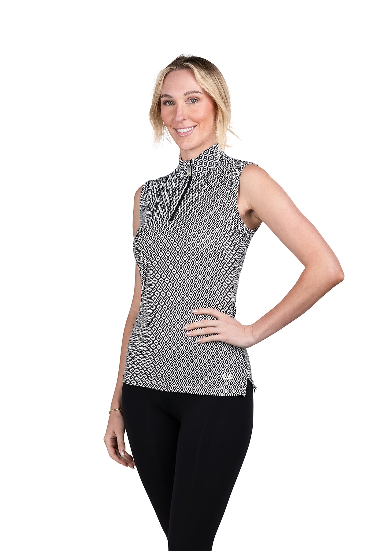 Kastel Denmark Tank Sleeve Black and White Ruche Back