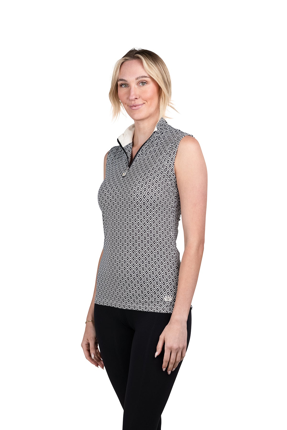 Kastel Denmark Tank Sleeve Black and White Ruche Back
