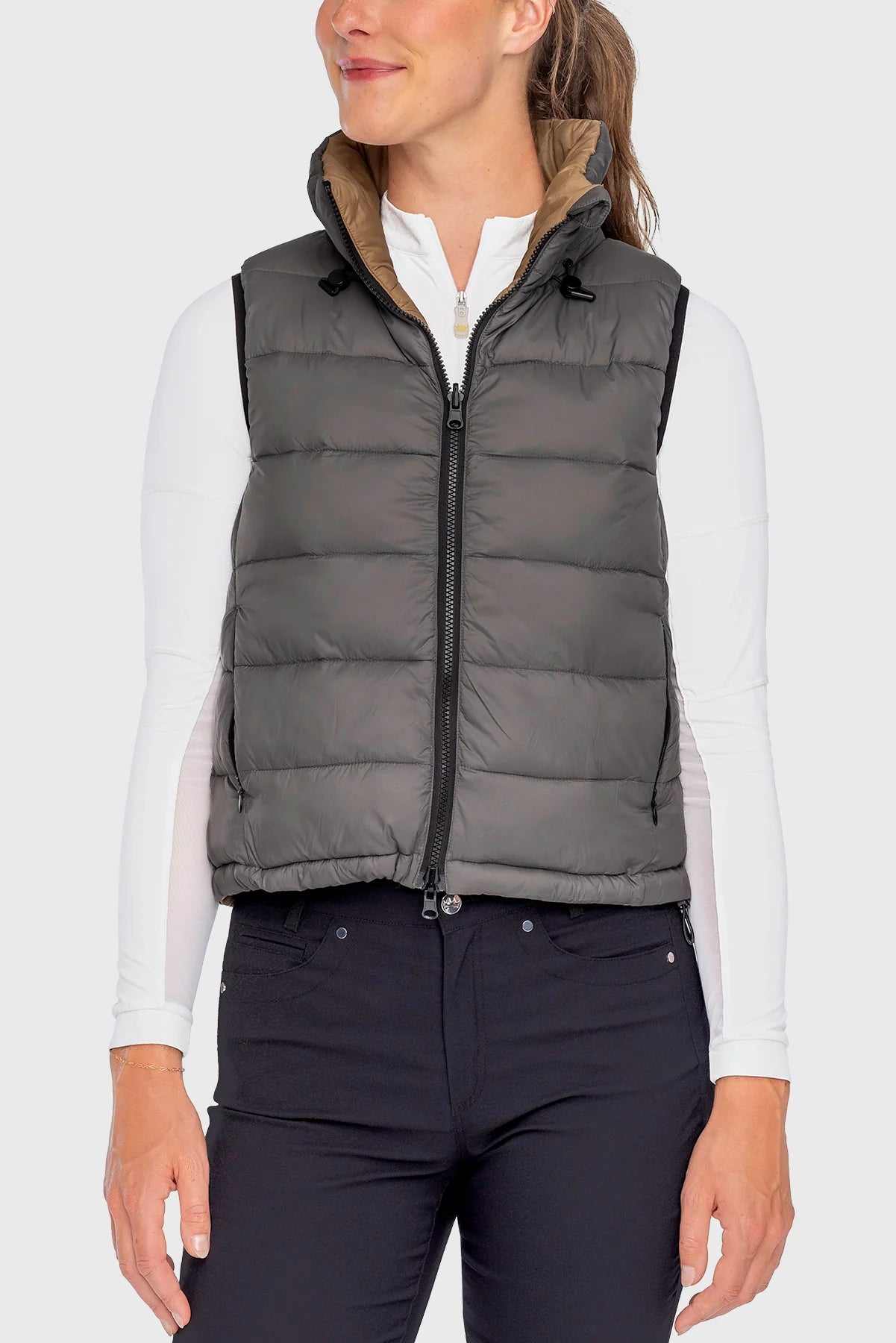 Kastel Denmark Camel & Slate Reversible Puffer Vest