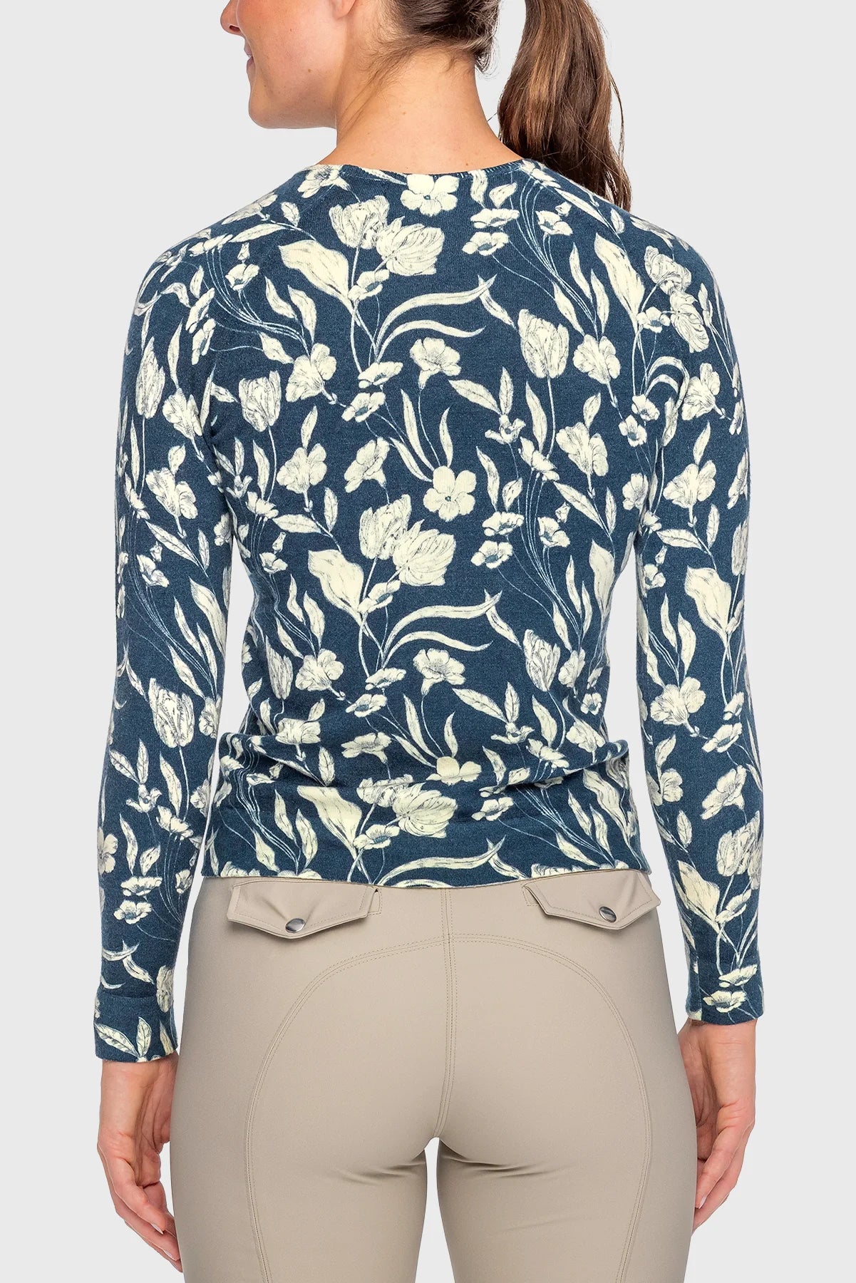 Kastel Denmark Sailor Blue French Tulip Crewneck Sweater