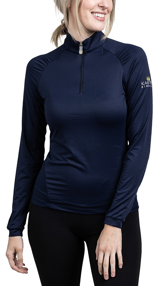 Kastel Denmark Long Sleeve Navy Shirred Raglan