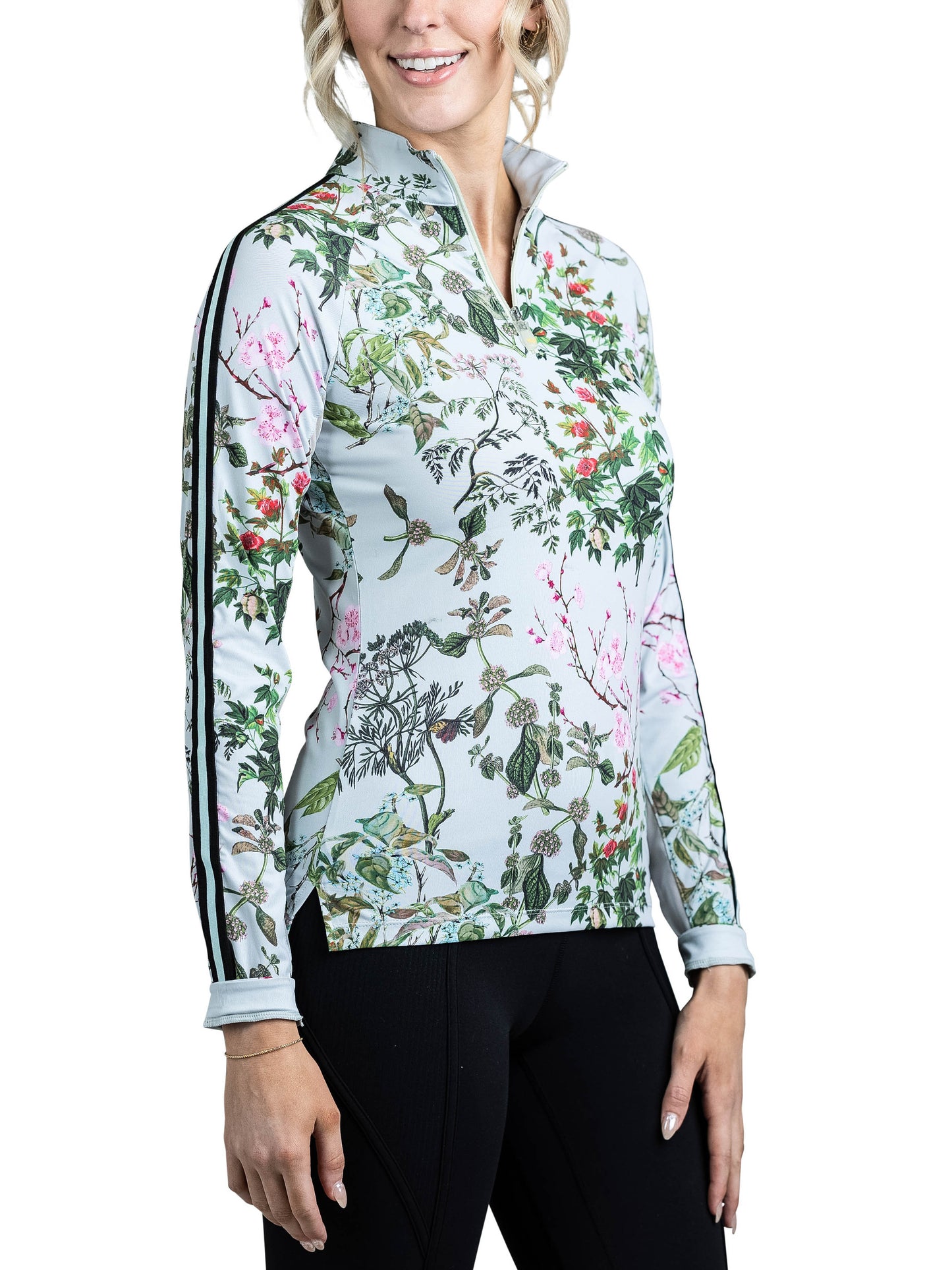 Secret Garden Long Sleeve ¼ Zip with Sporty Trim