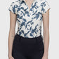 Kastel Denmark Cap Sleeve Indigo Lithograph Leaf