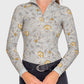 Kastel Denmark Long Sleeve Dove Vintage Jacobean 1/4 Zip Sun Shirt