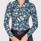 Kastel Denmark Sailor Blue French Tulip Long Sleeve 1/4 Zip Sun Shirt