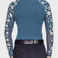 Kastel Denmark Sailor Blue French Tulip Raglan Long Sleeve 1/4 Zip Sun Shirt