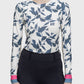 Kastel Denmark Crewneck Long Sleeve Indigo Lithograph Leaf