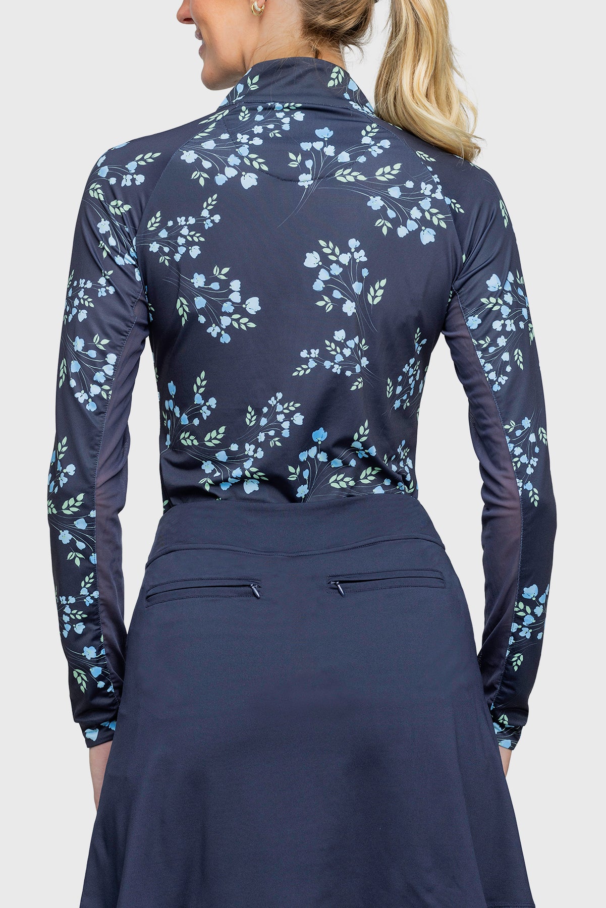 Kastel Denmark Long Sleeve Navy Rosebuds