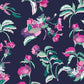 Kastel Denmark -Cap Sleeve Navy Garden Blooms 1/4 Zip Sun Shirt