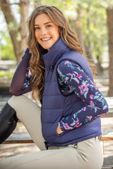 Kastel Denmark Navy and Black Reversible Quilted Puffer Vest