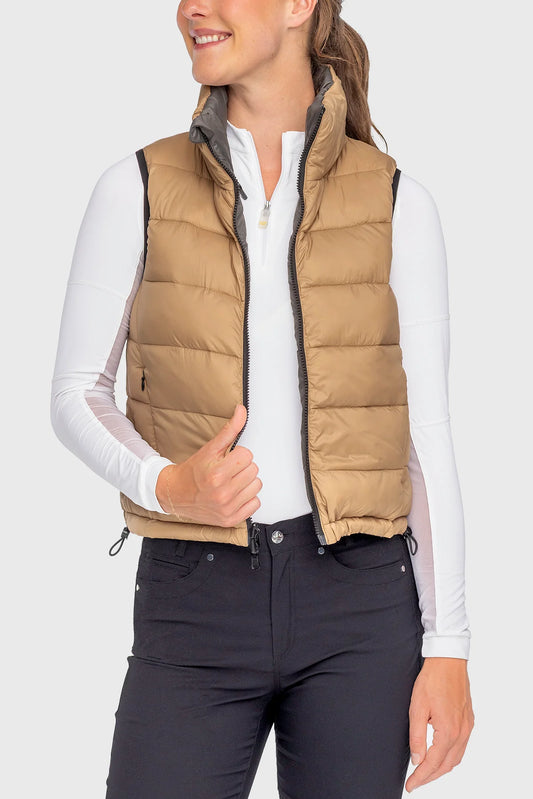 Kastel Denmark Camel & Slate Reversible Puffer Vest