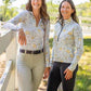 Kastel Denmark Long Sleeve Dove Vintage Jacobean 1/4 Zip Sun Shirt