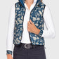 Kastel Denmark Sailor Blue French Tulip & Solid Reversible Puffer Vest