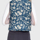Kastel Denmark Sailor Blue French Tulip & Solid Reversible Puffer Vest