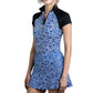Blue and White Leaves Skort
